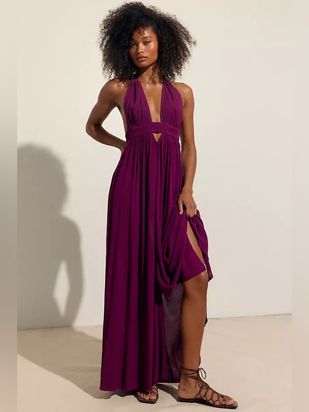 Free People Look Into The Sun Maci Dress -mauve